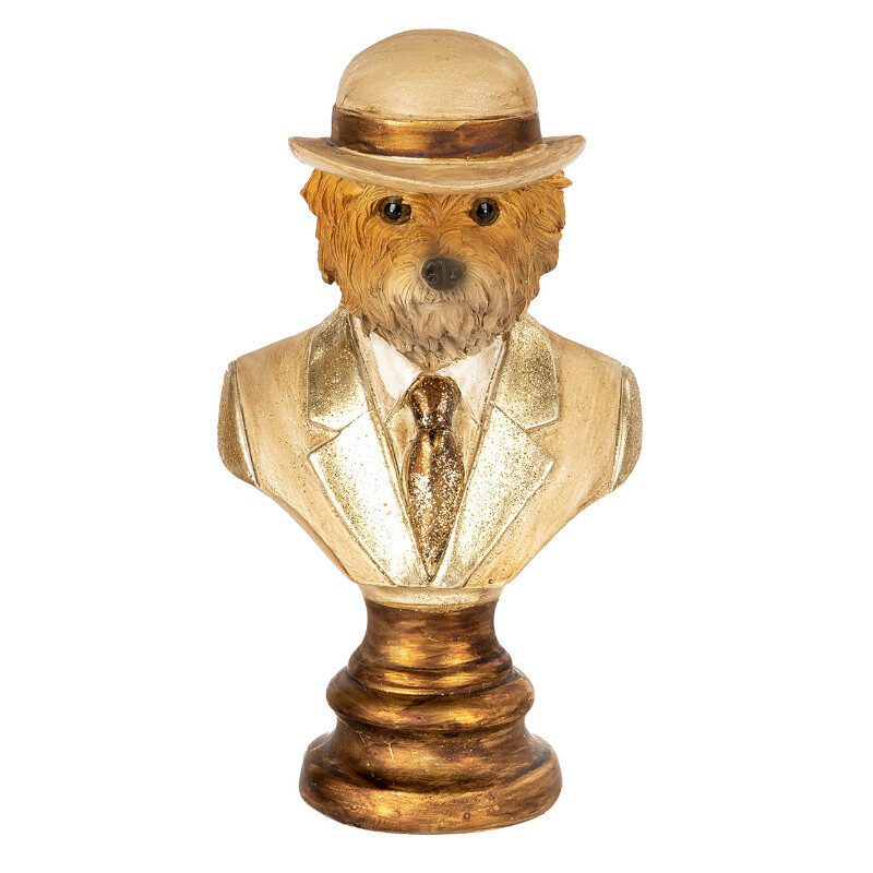 Dekoracja Gentelmen Dog 18cm – złoty