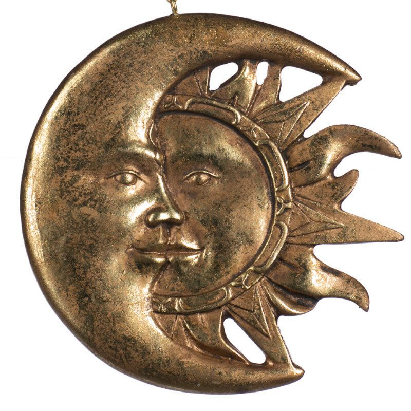 Ozdoba choinkowa Złote Słońce/Ksieżyc 11,5cm