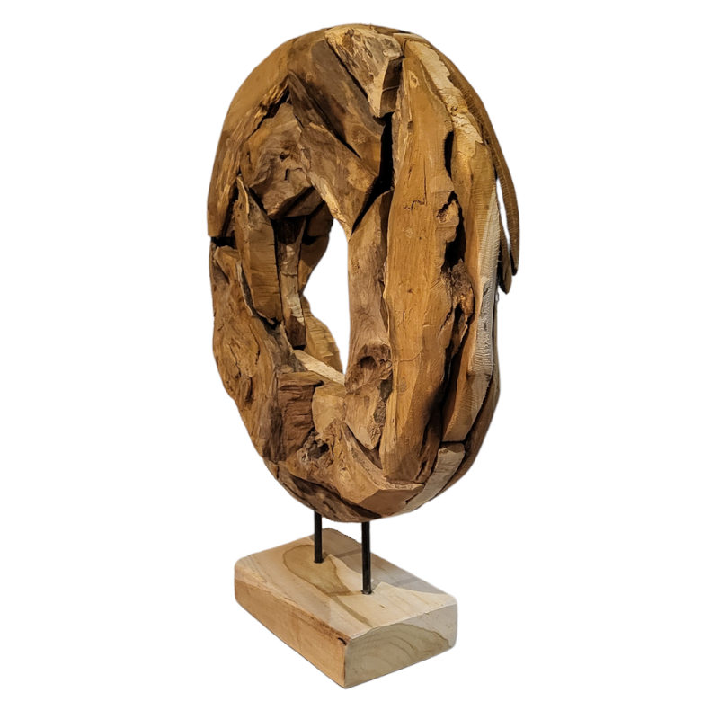 Figurka z drewna erozyjnego – Okrąg 39x10x54cm