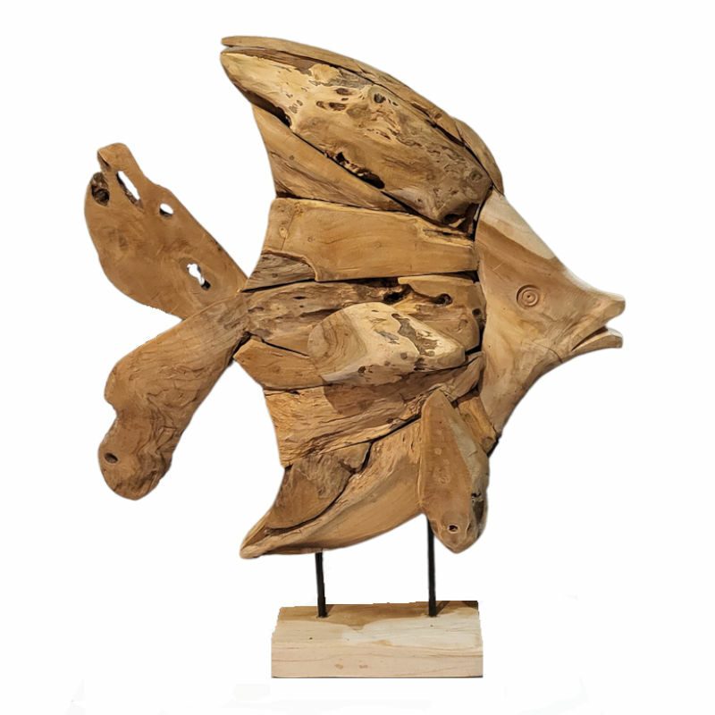 Figurka z drewna erozyjnego – Ryba 65x15x75cm