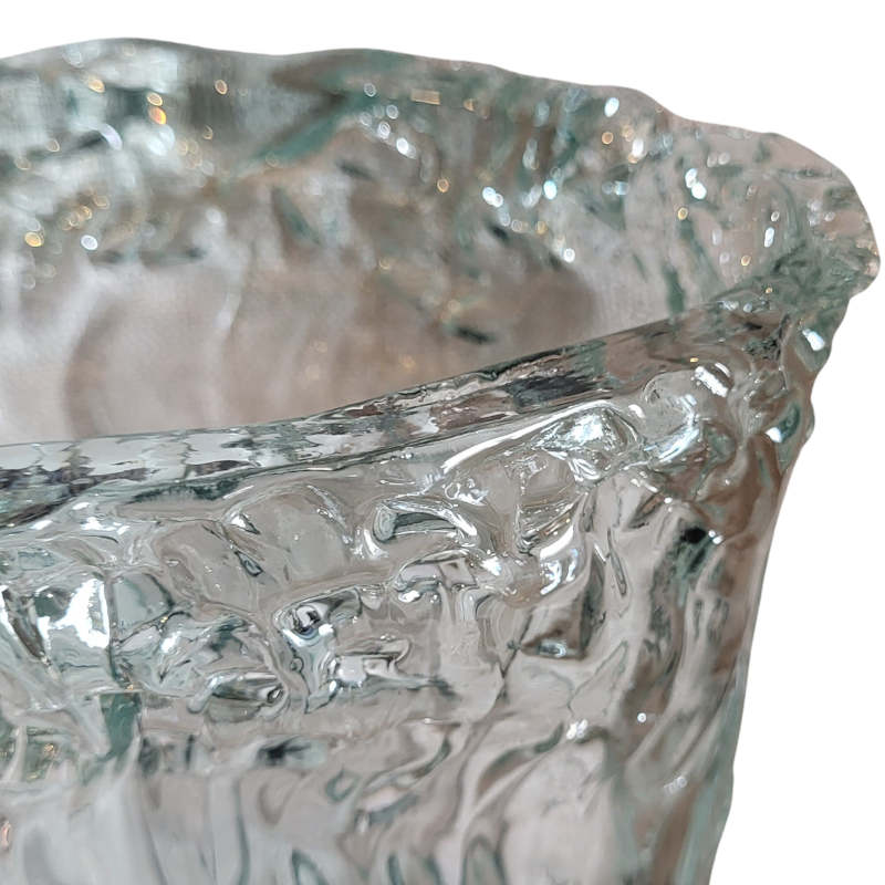 Okrągły wazon ze szkła z recyklingu 24x28cm