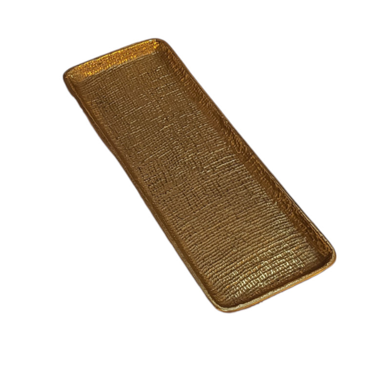 Złota taca aluminiowa 38.5×13.5×1.75cm