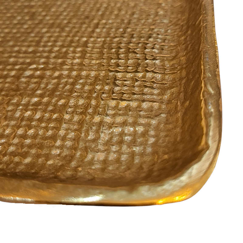 Złota taca aluminiowa 38.5×13.5×1.75cm