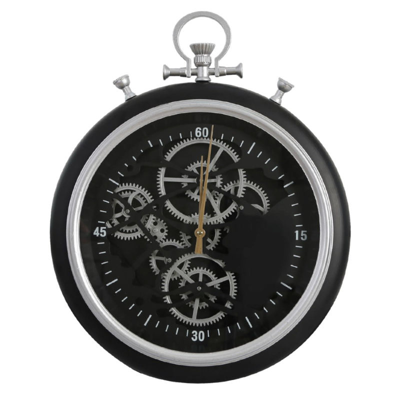 Metalowy zegar, czarny 40cm
