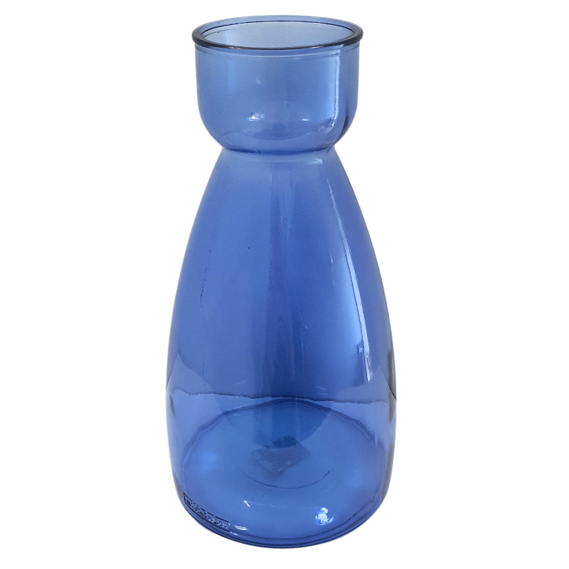 Niebieski wazon, szkło z recyklingu