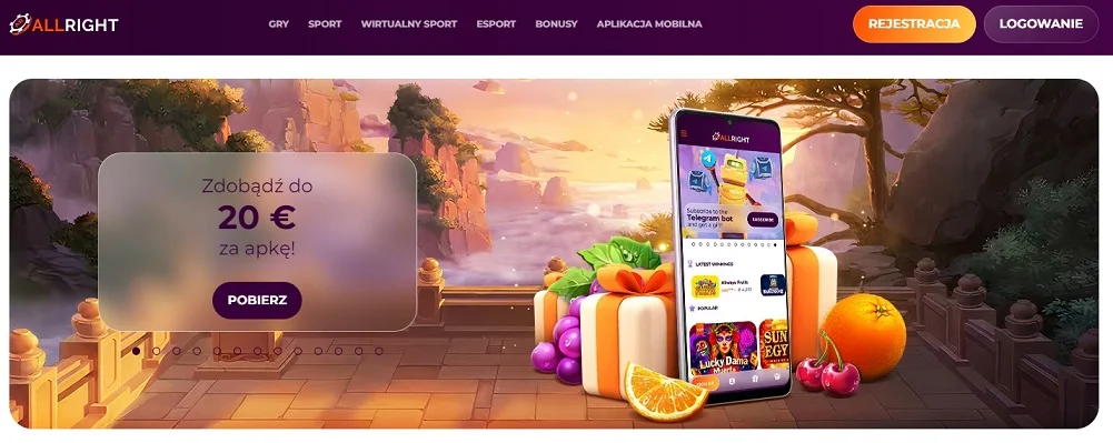 Allright casino strona