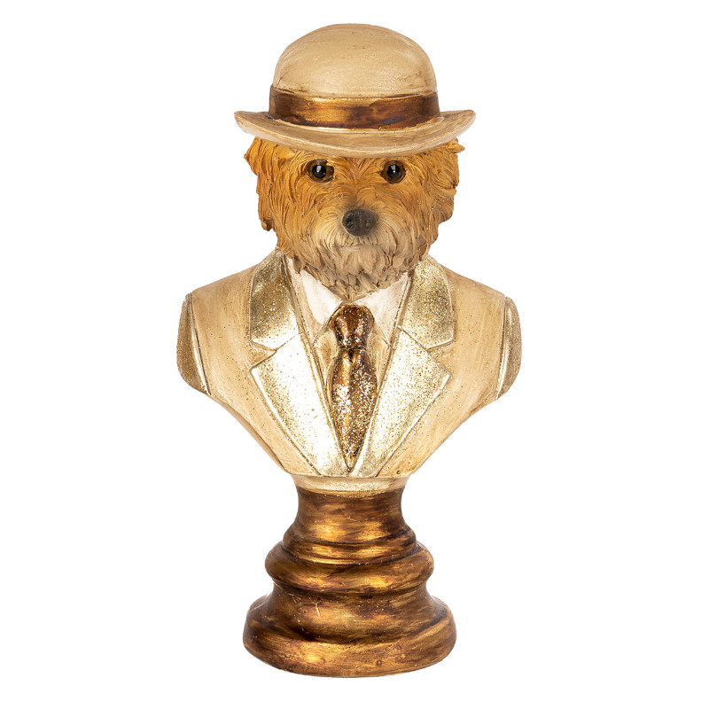 Dekoracja Gentleman Dog 18cm – złoty