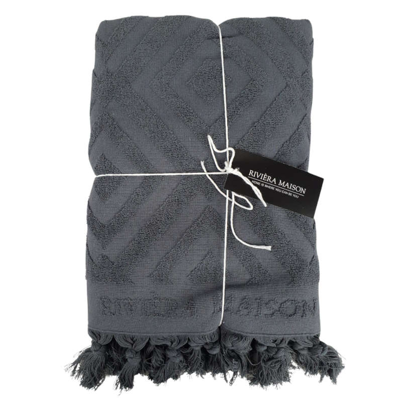 Ręcznik szary 100×50 Riviera Maison