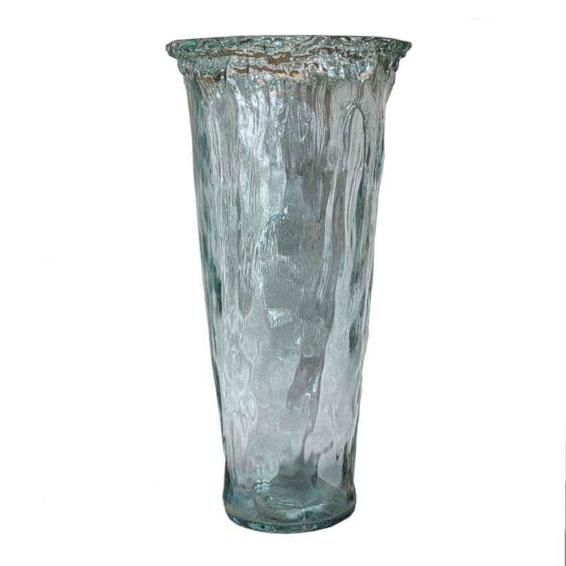 Stożkowy wazon ze szkła z recyklingu 25x50cm