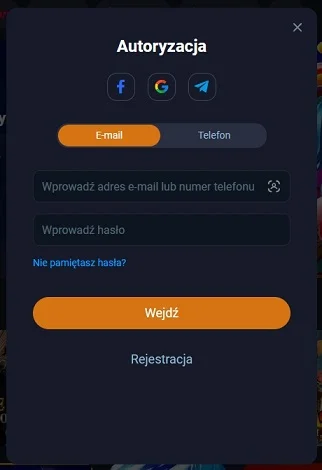 VoxCasino login